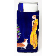 Lady With Her Corgi Michelob Ultra bottle sleeves For Slim Cans - 12 oz.