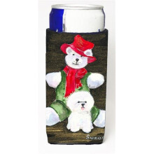 Bichon Frise With Teddy Bear Michelob Ultra s For Slim Cans - 12 oz.