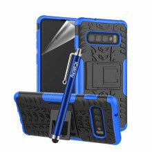 (Blue) For Samsung Galaxy S10 Tough Shockproof Case Cover