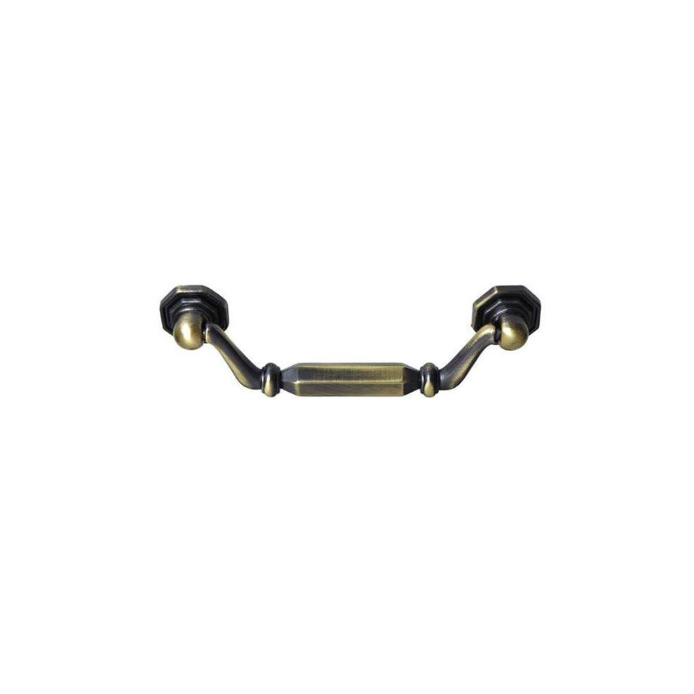 Utopia Alley Suffolk Drop Cabinet Pull Antique Brass 3.8″ Center To Center 815011028109