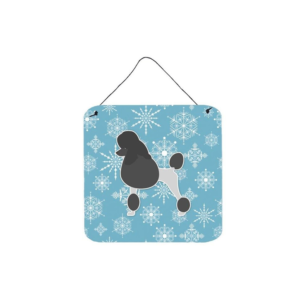 Comfortcreator Winter Snowflake Poodle Wall Or Door Hanging Prints