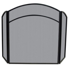 3 FOLD BLACK WROUGHT IRON ARCH TOP SCREEN