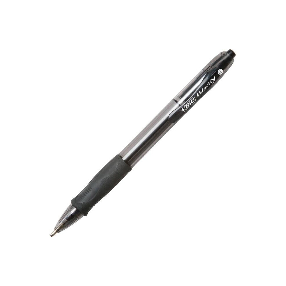 BIC BICVLGB361BK 1.66 mm Velocity Bold Ballpoint Pen - Count Box 36, Black