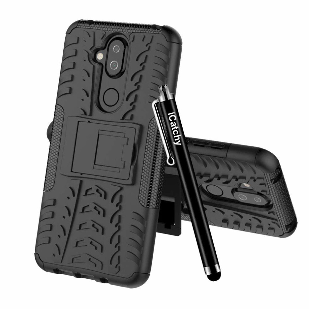 (Black) For Nokia 8.1 Shockproof Hybrid Hard Phone Case Black 5056298000562