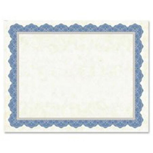 Drama Blue Border Blank Certificates, 15 Per Pack