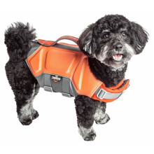 Dog Helios HA18ORMD Tidal Guard Multi-Point Strategically-Stitched Reflective Pet Dog Life Jacket Vest - Orange, Medium
