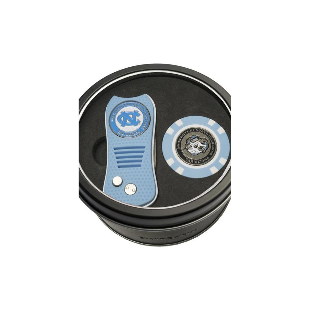 Photos - Golf Team 637556225535 North Carolina Tar Heels Tin Set - Switchfix, Chip 22553