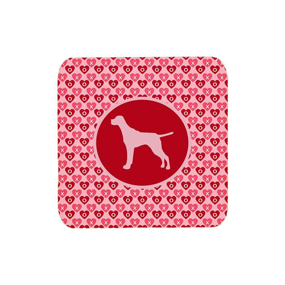 Pointer Valentine Hearts Foam Coasters - Set 4, 3.5 x 3.5 In.-image-OPC-PWCXKJ-NEW