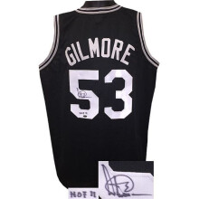 Athlon Sports CTBL-017936R Artis Gilmore Signed Black TB Custom Stitched Basketball Jersey HOF 11 - Leaf Hologram, Extra Large