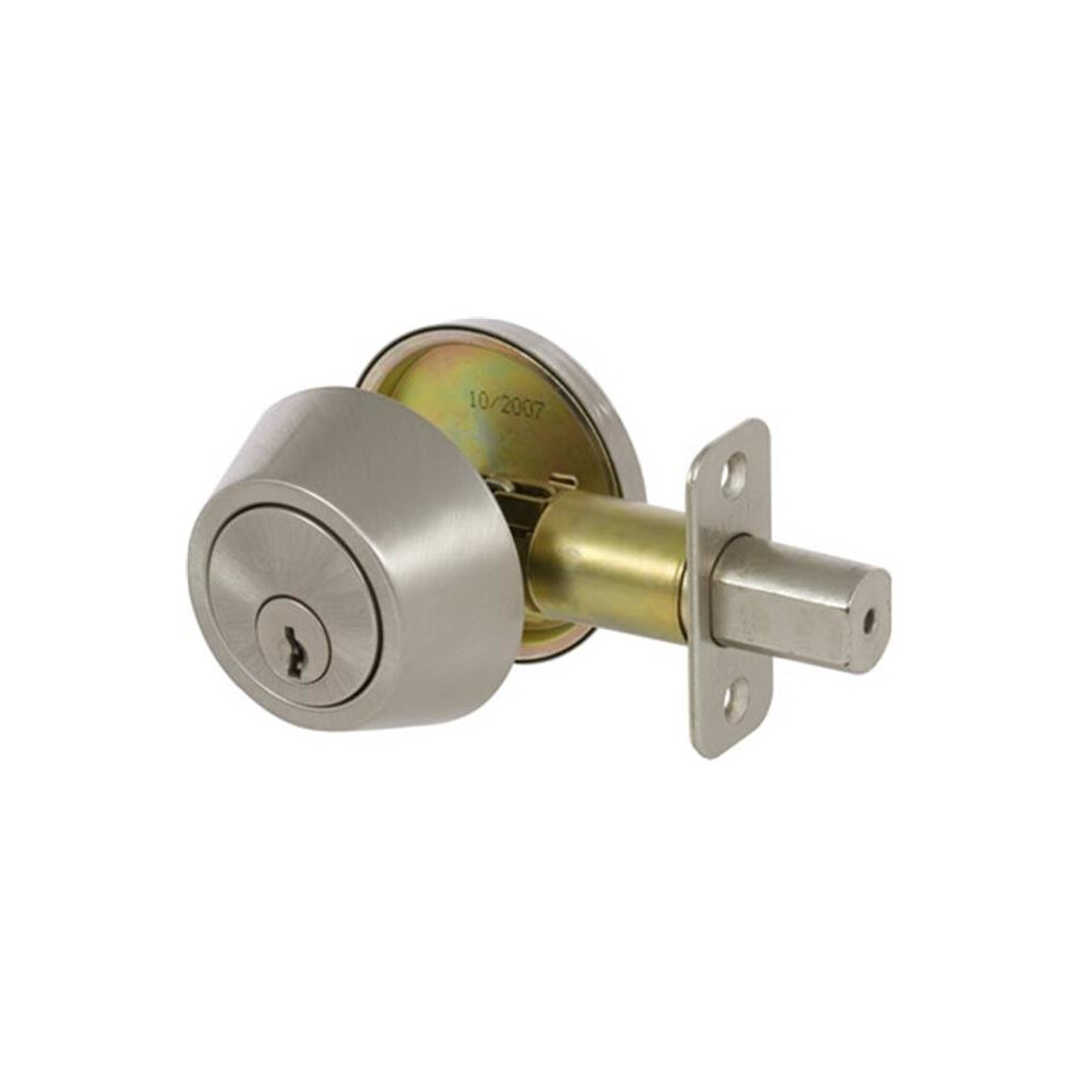 Single Cylinder Deadbolt Grade 3, Satin Nickel 652513897082