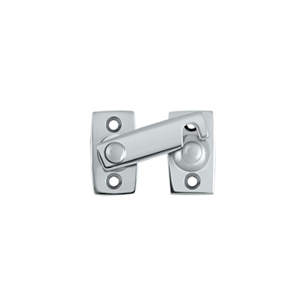 0.87 in. Shutter Bar - Door Latch, Bright Chrome - Solid Brass
