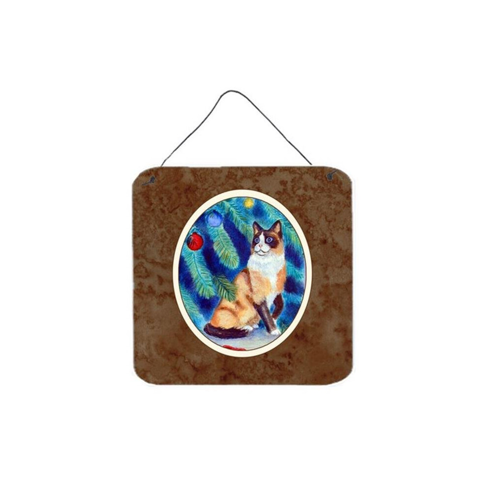 Christmas Tree Cat Wall Or Door Hanging Prints Comfortcreator