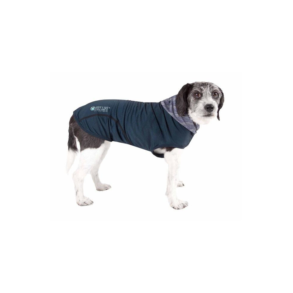 Photos - Dog Clothing Pet Life HDHL1TLXS Active Pull-Rover Premium 4-Way Stretch Two-Toned Performance Sleeveless Dog T-Shirt Tank Top Hoodie, Tea