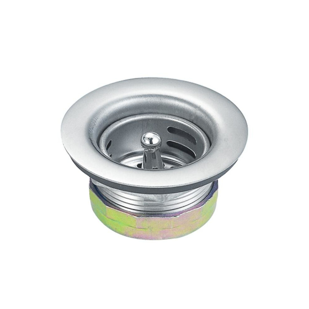 Stainless Steel Duo Strainer For Bar Sink-Brass Nut - D 2-.722 Inch X - H 1-.625 Inch 661541539529