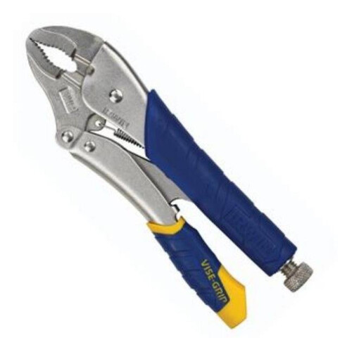 Curved Jaw Locking Pliers With Wire Cutter