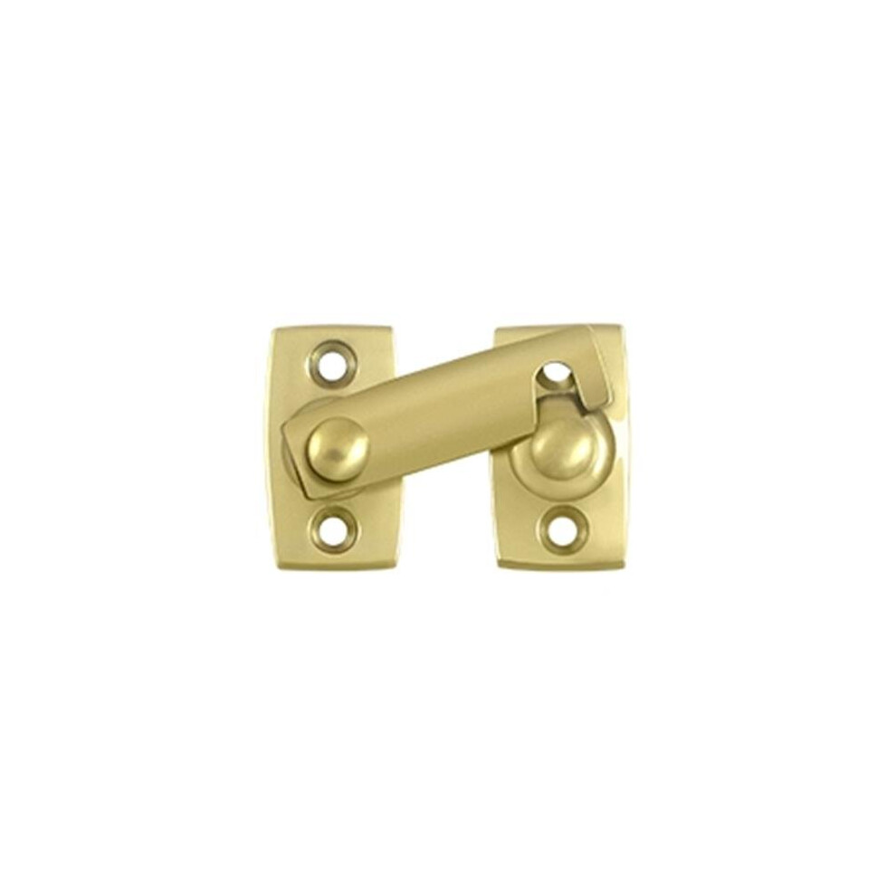 0.87 In. Shutter Bar - Door Latch, Bright Brass - Solid Brass 654204687378