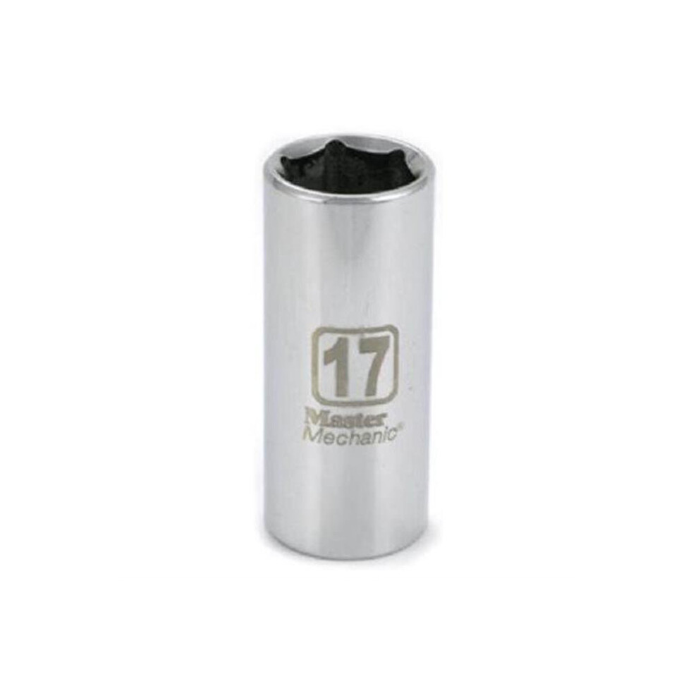 0.38 In. Drive Master Mechanic 17 Mm 6 Point Deep Well Socket 746591463076