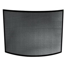 SINGLE PANEL CURVED BLACK WROUGHT IRON SCREEN
