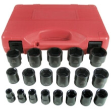 19 Piece 0.5 in. Drive 6 Point SAE Short Impact Socket Set