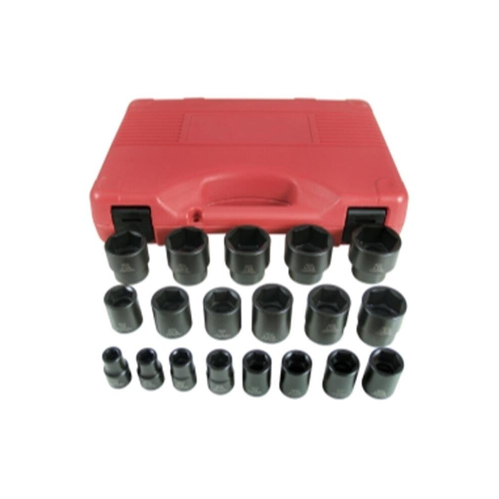 Keen 19 Piece 0.5 In. Drive 6 Point Sae Short Impact Socket Set
