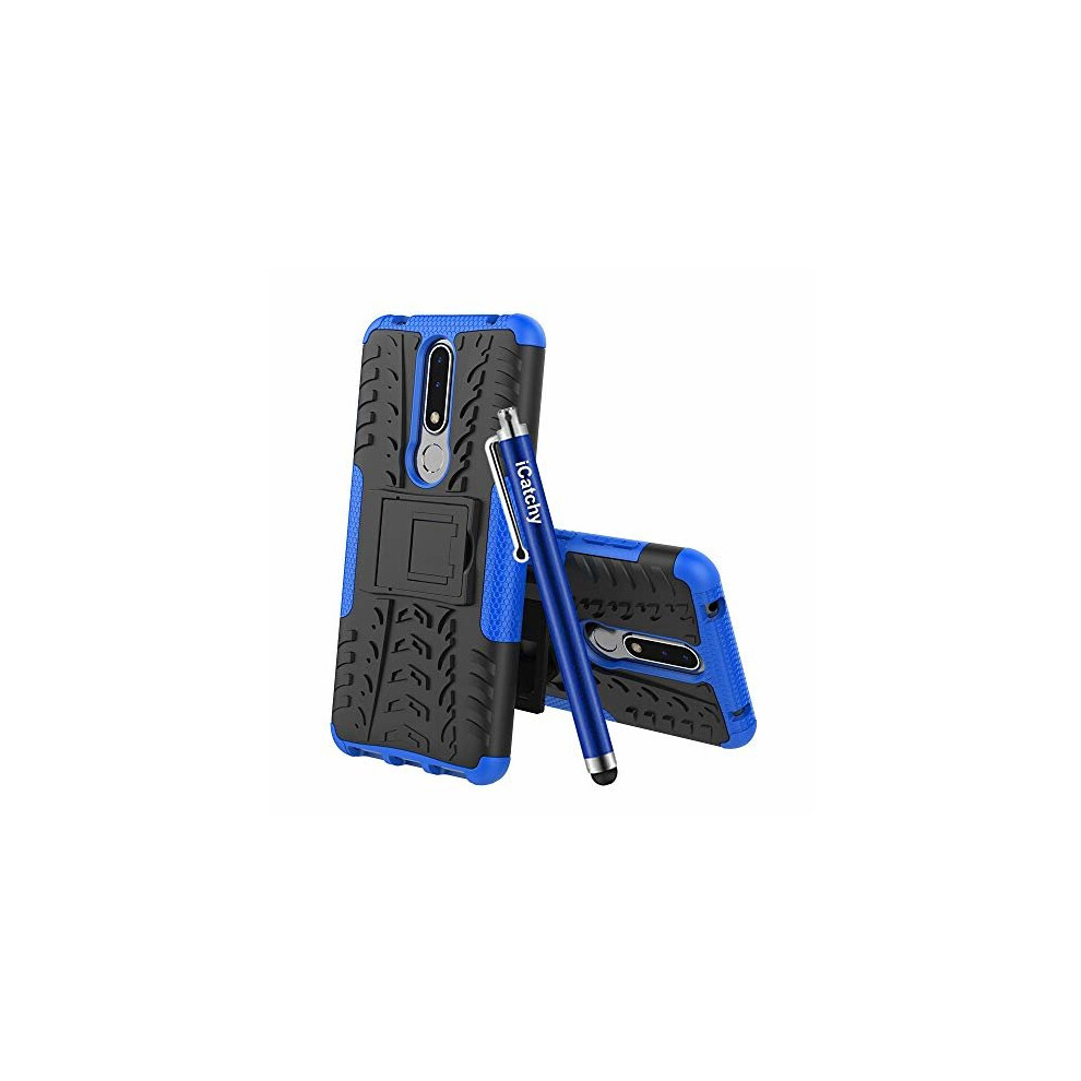 (Blue) For Nokia 3.1 Plus Tough Shockproof Hybrid Case Blue 5056298000500