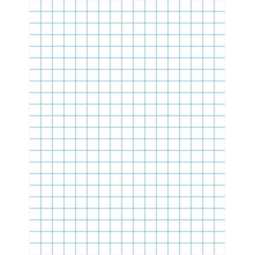Graph Paper With Chipboard Back, 0.1 In. Ruling, White