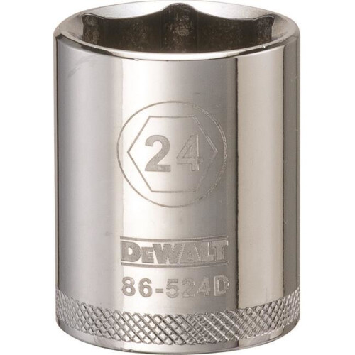 STANLEY Stanley Tools 227905 24mm 6 Point Socket - 0.5 in. Drive