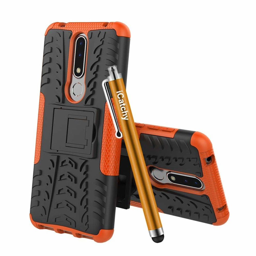 (Orange) For Nokia 3.1 Plus Tough Shockproof Hybrid Case Orange 5056298000524