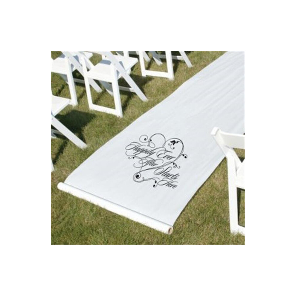Partypros White Happily Ever After Aisle Runner 36In