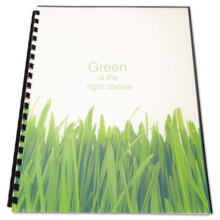 100 Percent Recycled Poly Binding Cover, 11 x 8.5, Frost, 25-Pack
