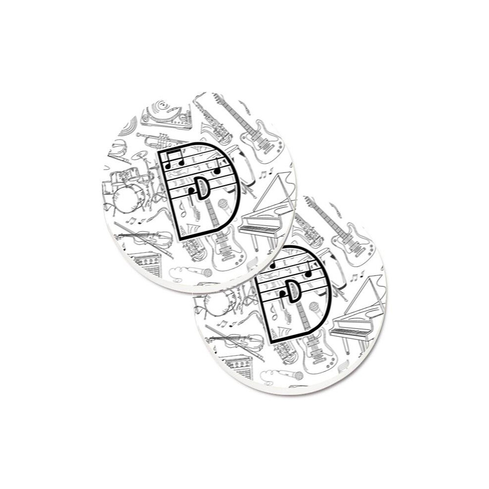 Letter D Musical Note Letters Set of 2 Cup Holder Car Coaster-image-OPC-PWFTPQ-NEW