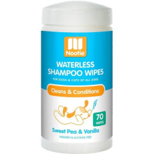 Nootie 64102202 Sweet Pea & Vanilla Dog & Cat Waterless Shampoo Wipes - 70 Count
