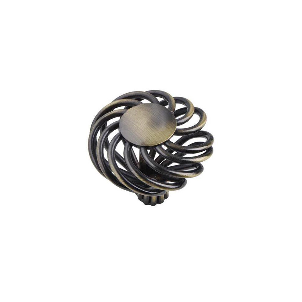 Photos - Furniture Hardware Utopia Alley Aire Round Swirl Cabinet Knob Antique Brass 1.4″ HW322PLAB021
