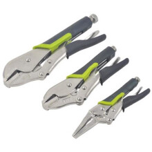 Master Mechanic 3 Piece Locking Plier Set