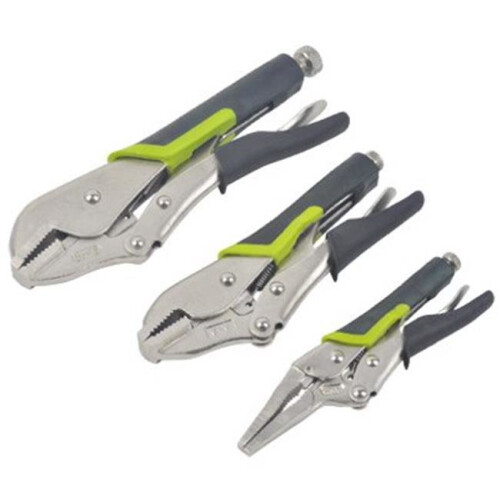 Master Mechanic 3 Piece Locking Plier Set