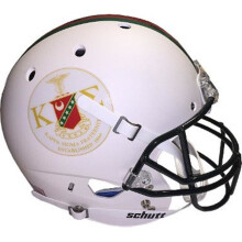 Athlon Sports CTBL-022115 Kappa Sigma Fraternity Logo White Matte Schutt Full Size Replica Football Helmet