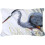 Blue Heron Frog Hunting Canvas Fabric Decorative Pillow 1