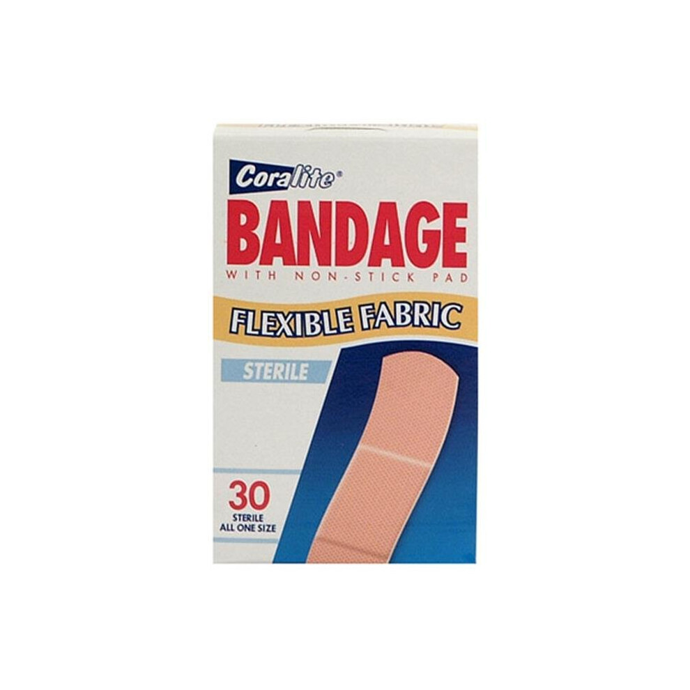 Great Lakes Wholesale 143383 30 Count Coralite Flex Fabric Bandages Soft Flexible Fabric Bandages