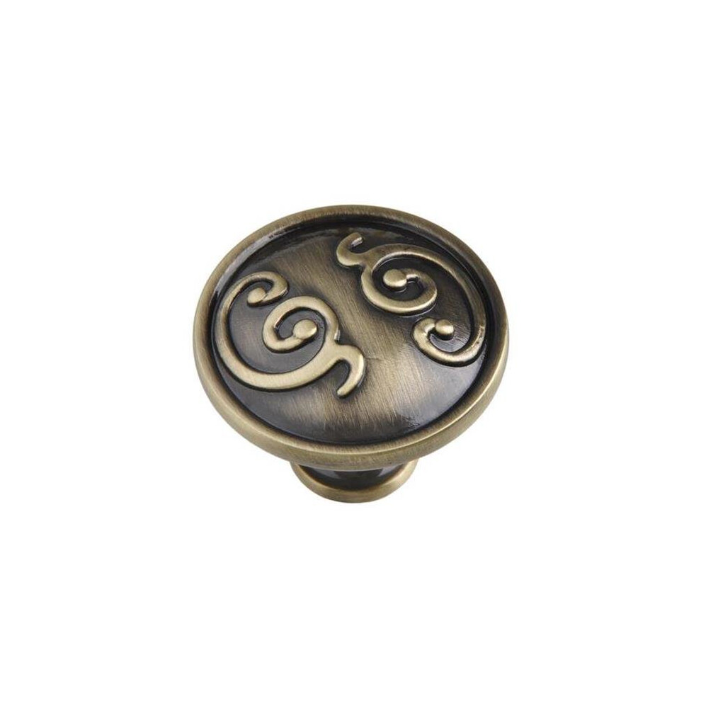 Utopia Alley Roma Cabinet Knob Antique Brass 1.3″ 815011028734