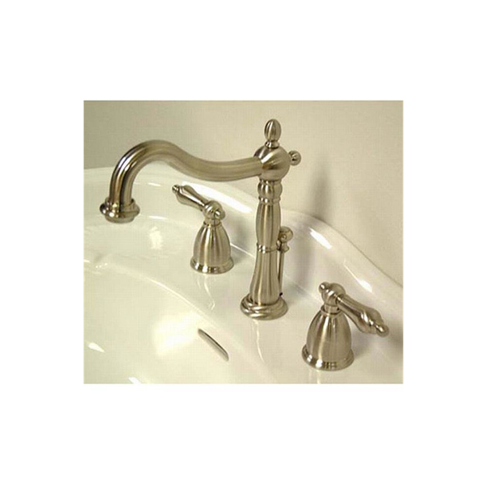 Widespread Lavatory Faucet - Satin Nickel Finish 661541540327
