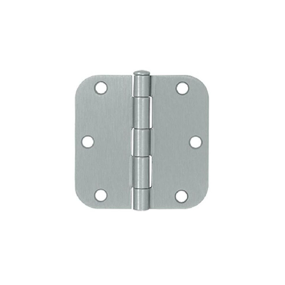 3.5 X 3.5 X 0.62 In. Residential Radius Hinge Steel - Brushed Chrome 746591443481