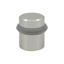 1.5 in. Round Universal Floor Bumper, Satin Nickel - Solid