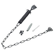 V11BL Spring & Chain Door Retainer, Black