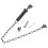 V11BL Spring & Chain Door Retainer, Black 1
