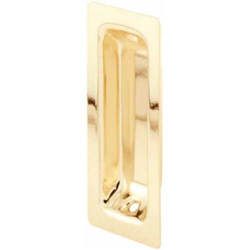 162457 Pocket Door Pull Handle, Brass Plated Steel