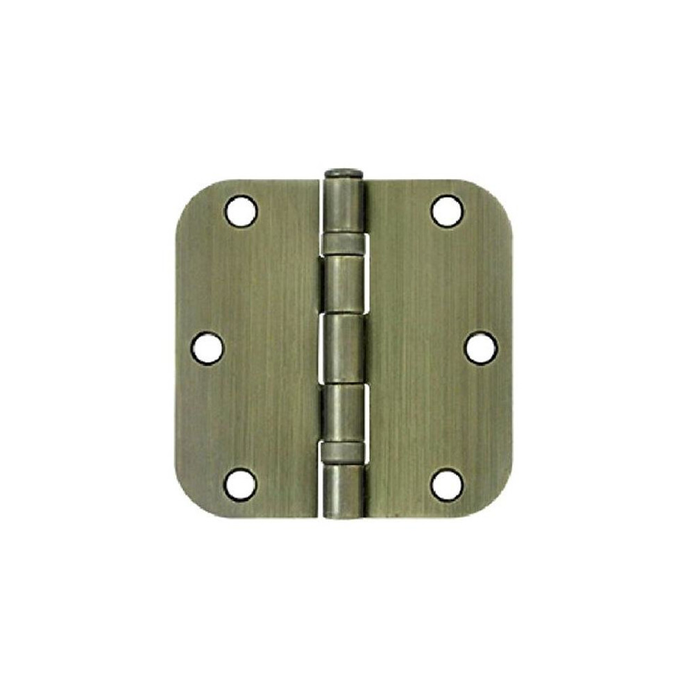 3.5 X 3.5 X 0.62 In. Radius Hinge Ball Bearing Steel, Antique Brass 753153392453