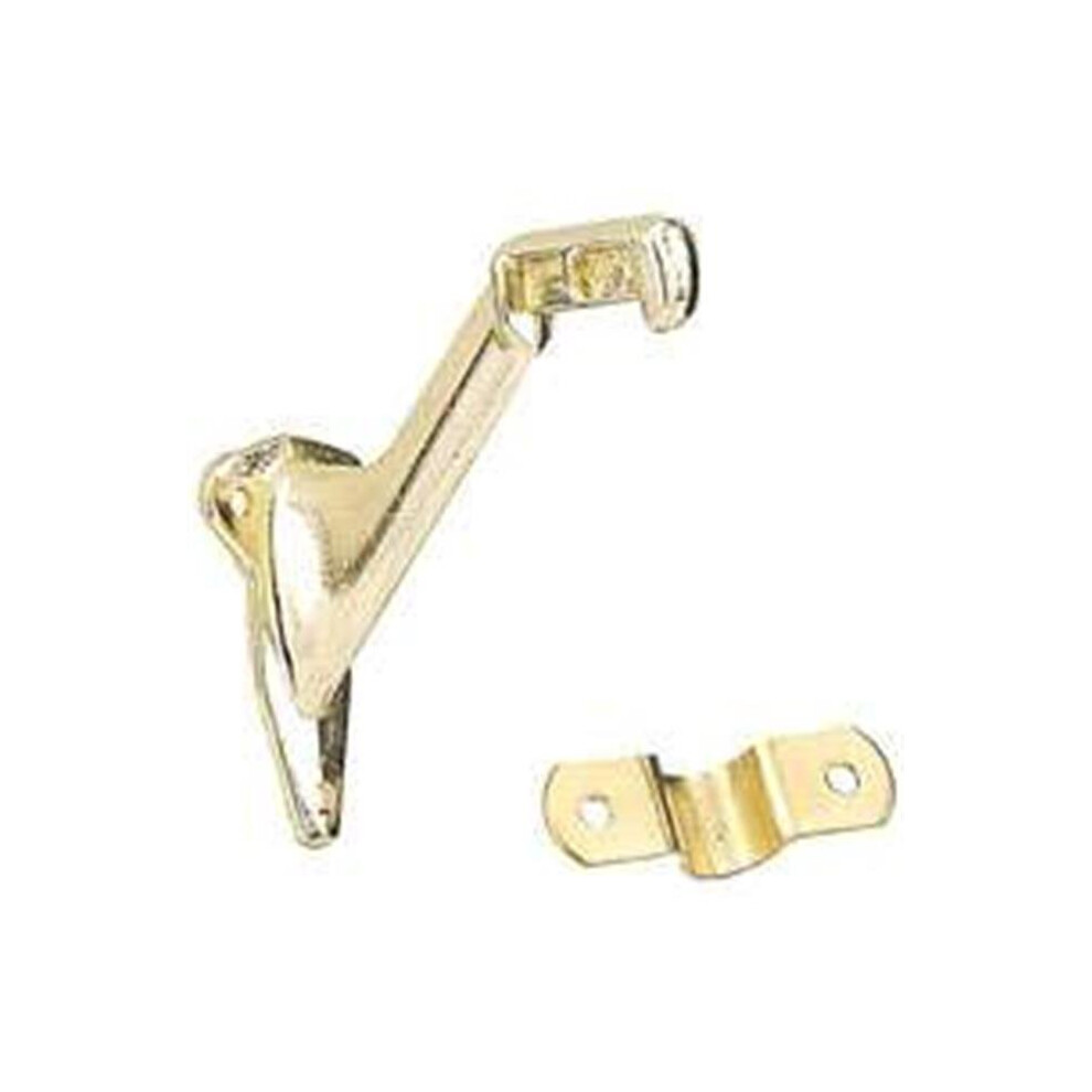 830131 Handrail Bracket - Polished Brass 747216221910