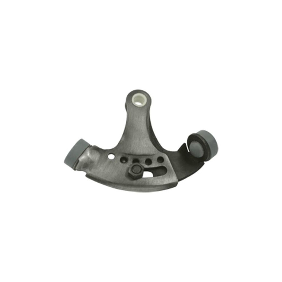 Adjustable Hinge Mounted Pin Stop, Antique Nickel - Solid 753153388203