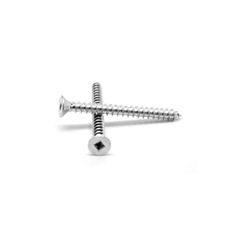 No.6-18 x 1.5 in. Square Drive Flat Head Type A Sheet Metal Screw, Low Carbon Steel - Zinc Plated - 3750 Piece-image-OPC-PWGPT9-NEW