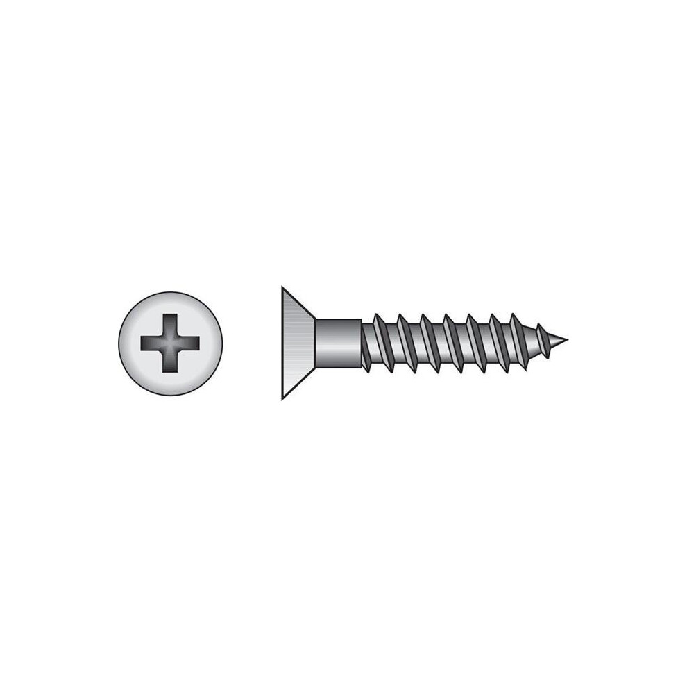 6 X 1.25 In. Phillip Flat Head Wood Screw Zinc 739608241880